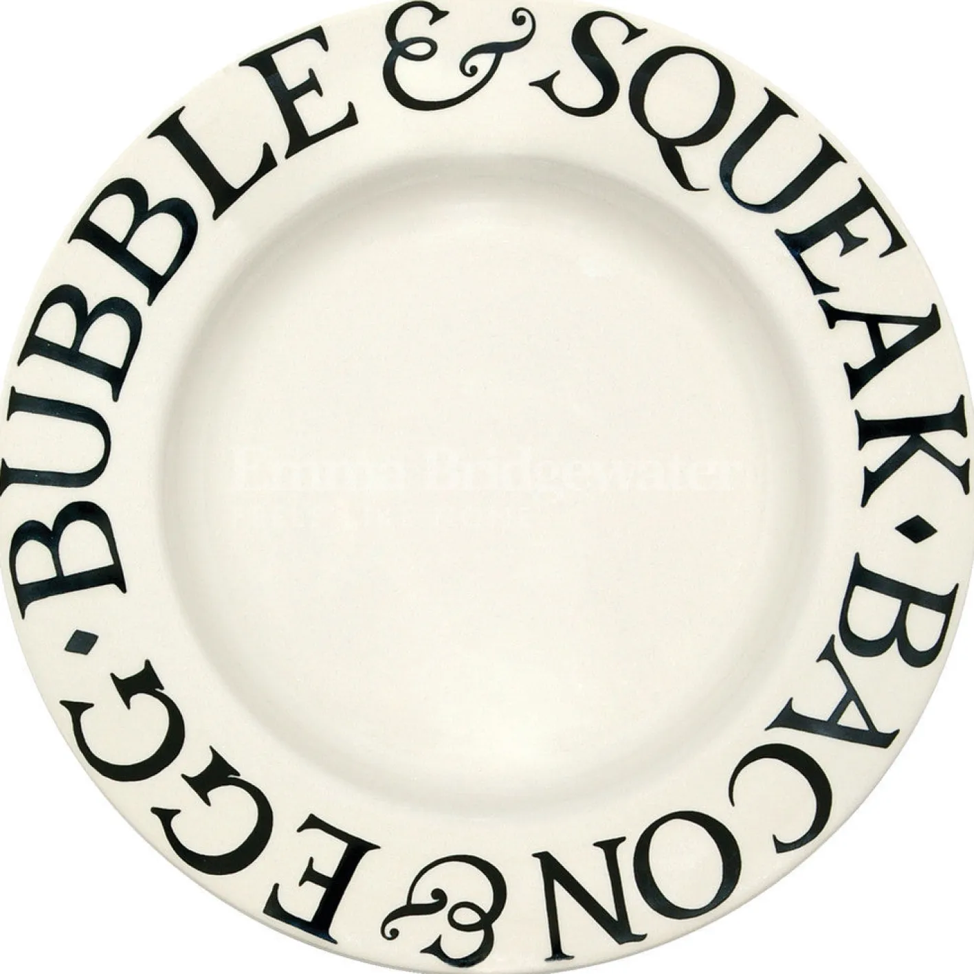 Emma Bridgewater Black Toast Bubble & Squeak 10 1/2 Plate