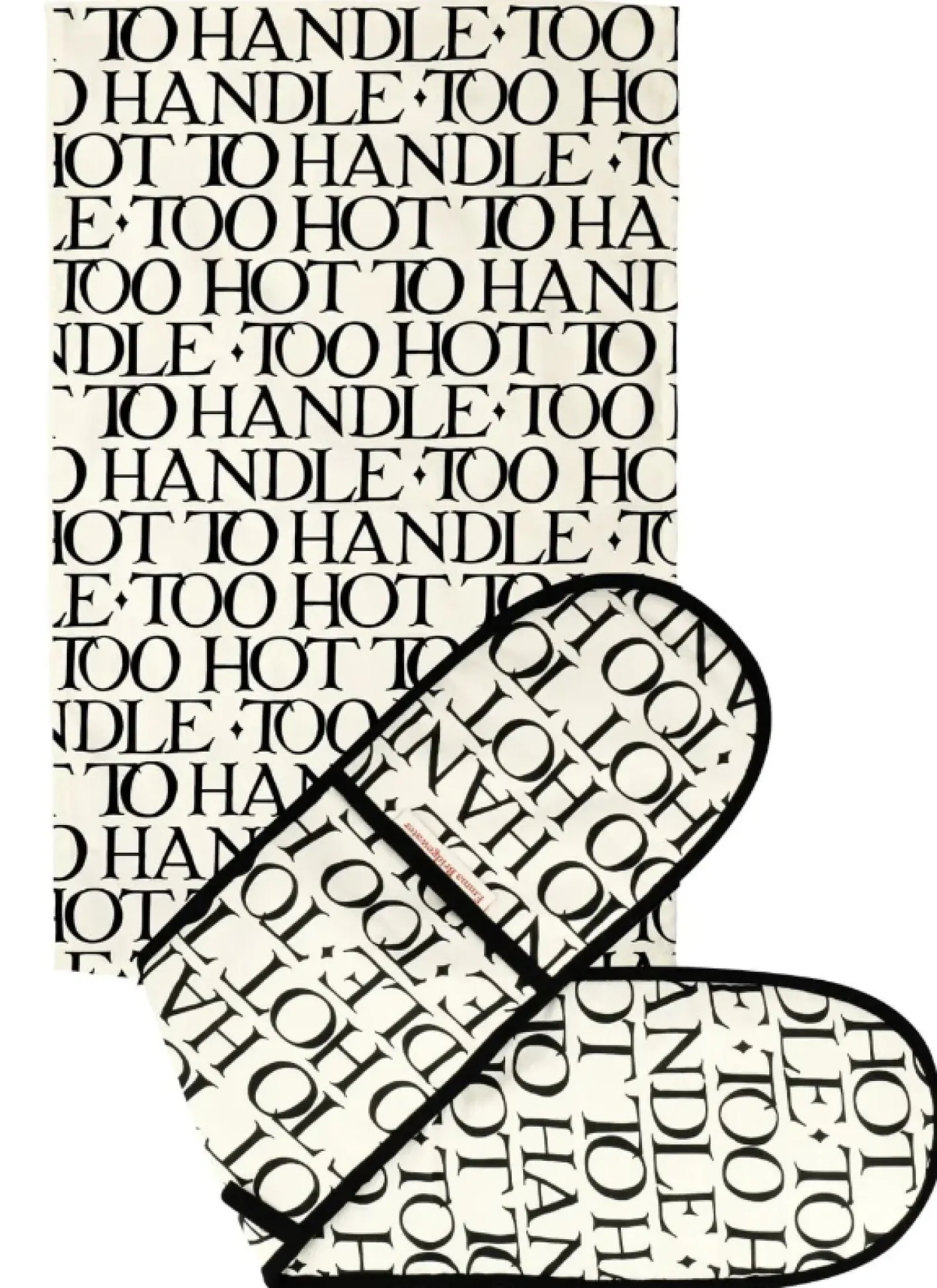 Emma Bridgewater Black Toast Oven Glove & Tea Towel Set