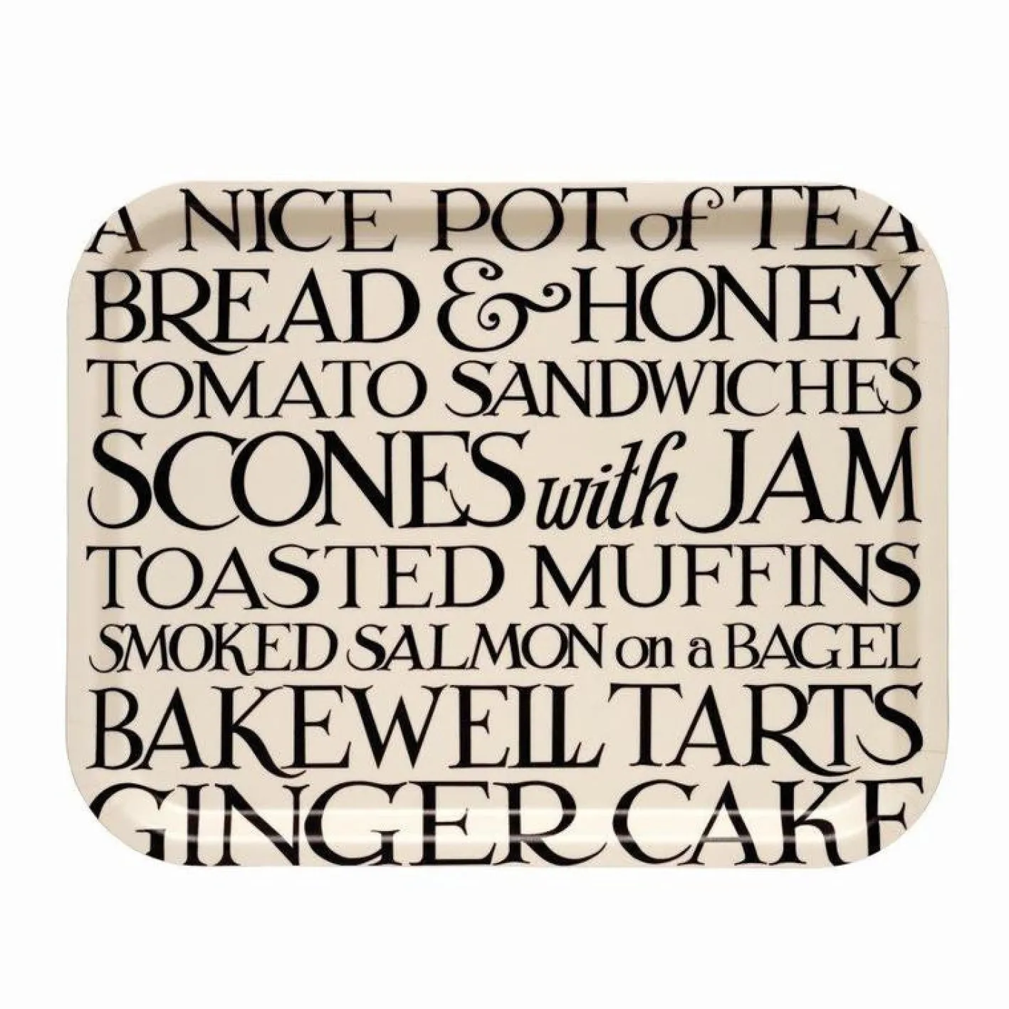 Emma Bridgewater Black Toast Rectangular Birch Tray