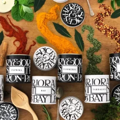 Emma Bridgewater Black Toast Set of 6 Herb/Spice Tins