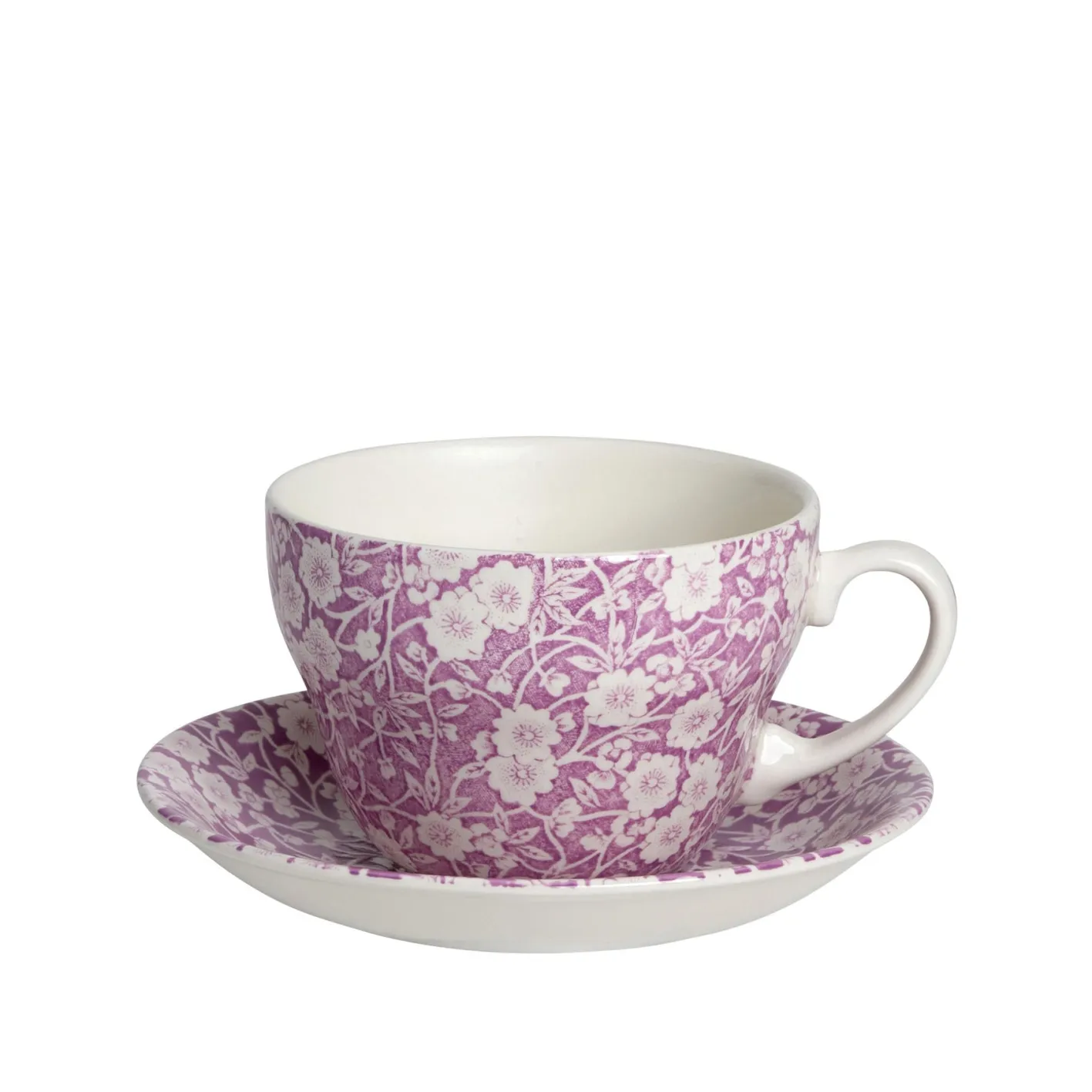 Burleigh Blossom Calico Breakfast Cup and Saucer