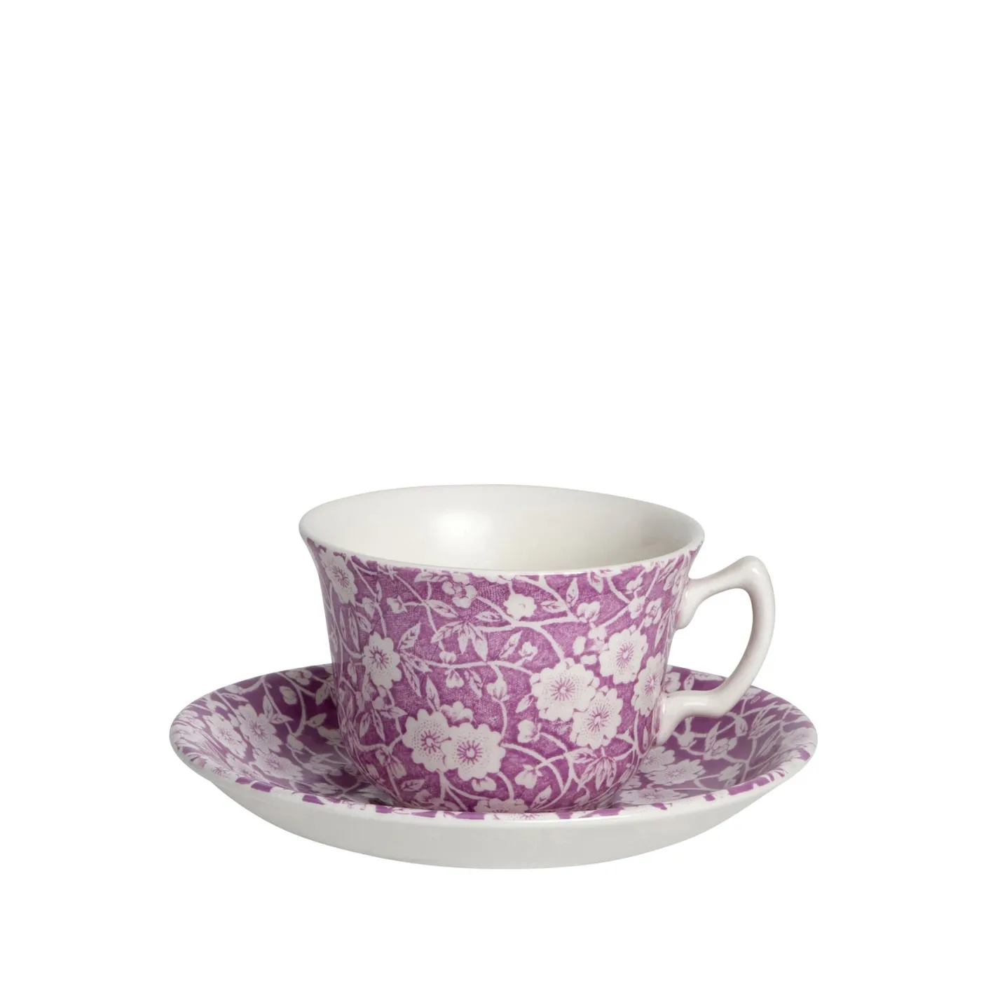 Burleigh Blossom Calico Teacup and Saucer