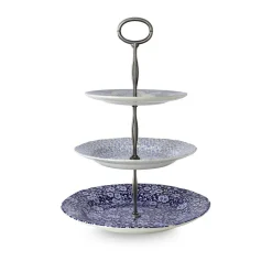 Burleigh Blue Asiatic Pheasants / Calico / Felicity 3 Tier Cake Stand