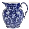 Burleigh Blue Calico Etruscan Large Jug