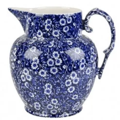Burleigh Blue Calico Etruscan Large Jug