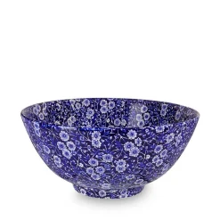 Burleigh Blue Calico Large Footed Bowl