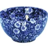 Burleigh Blue Calico Small Sugar Bowl - 3.75in/9.5cm