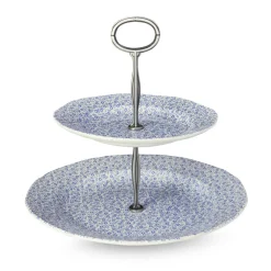 Burleigh Blue Felicity 2 Tier Cake Stand
