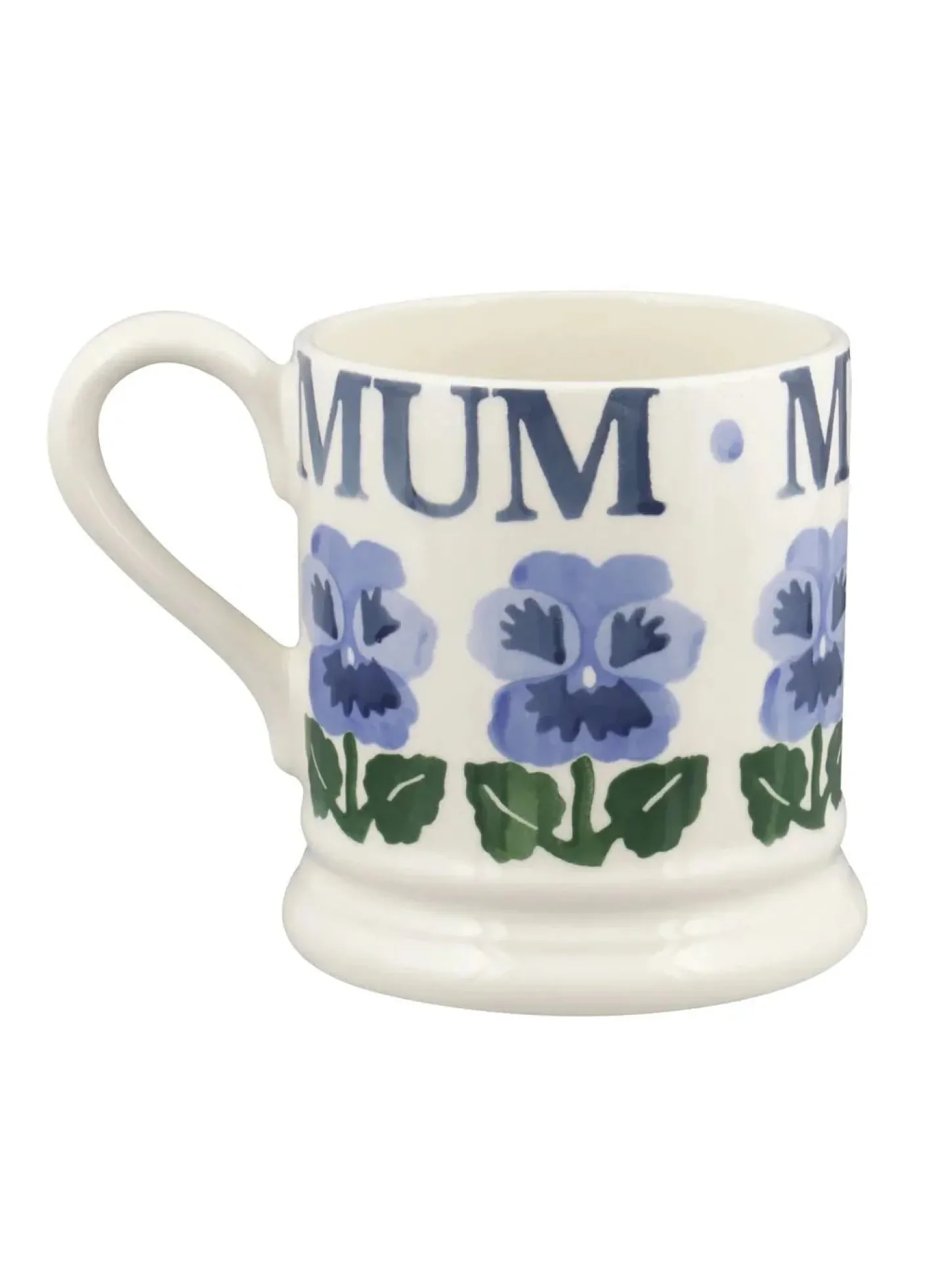Emma Bridgewater Blue Pansies Mum 1/2 Pint Mug