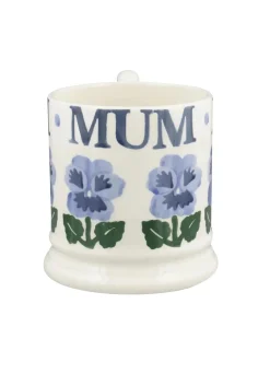 Emma Bridgewater Blue Pansies Mum 1/2 Pint Mug