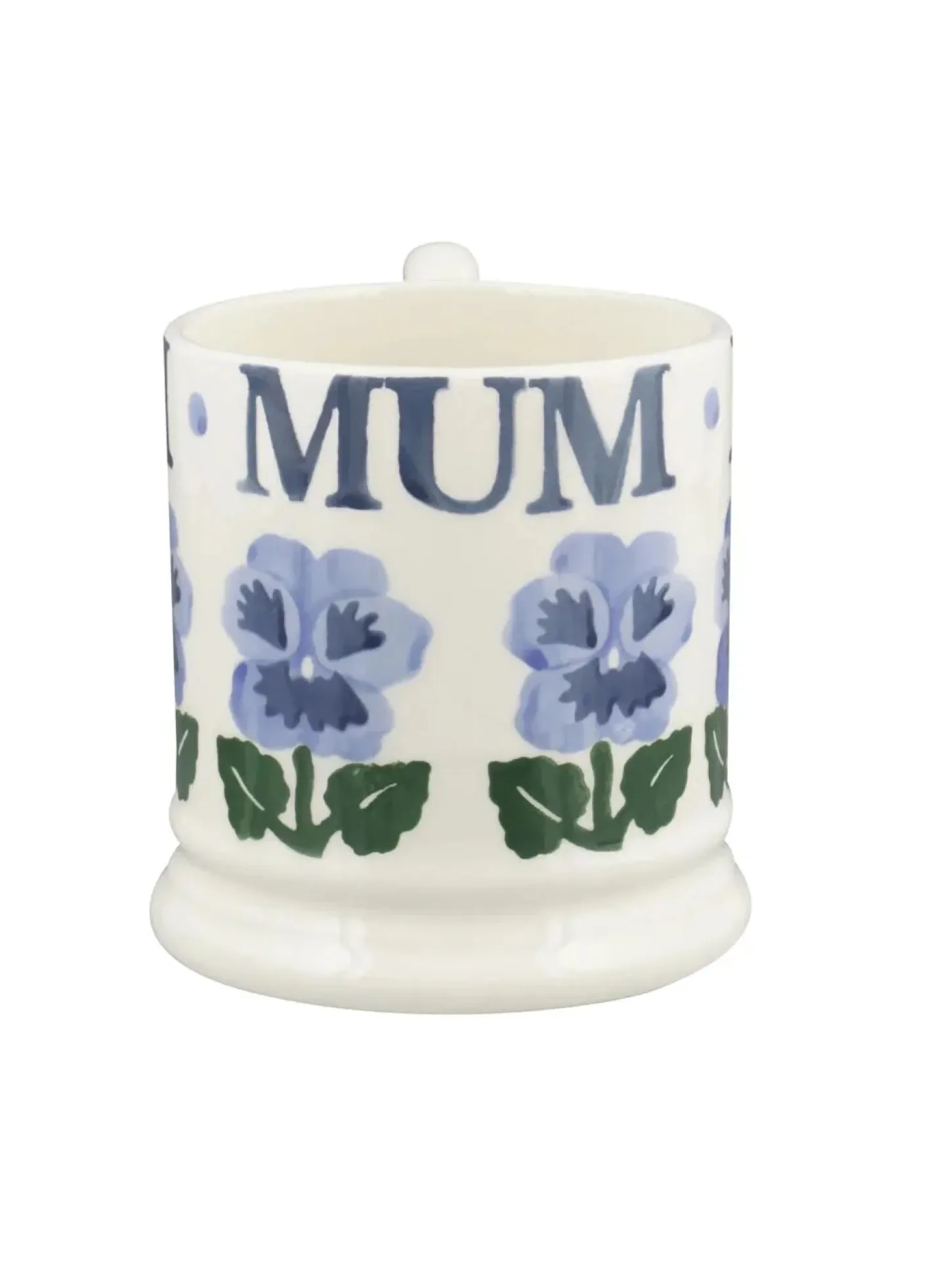 Emma Bridgewater Blue Pansies Mum 1/2 Pint Mug