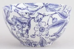 Burleigh Blue Prunus Small Sugar Bowl - 3.75in/9.5cm