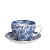 Burleigh Blue Regal Peacock Breakfast Cup and Saucer