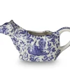 Burleigh Blue Regal Peacock Cow Creamer Boxed