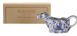 Burleigh Blue Regal Peacock Cow Creamer Boxed