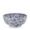 Burleigh Blue Regal Peacock Octagonal Bowl