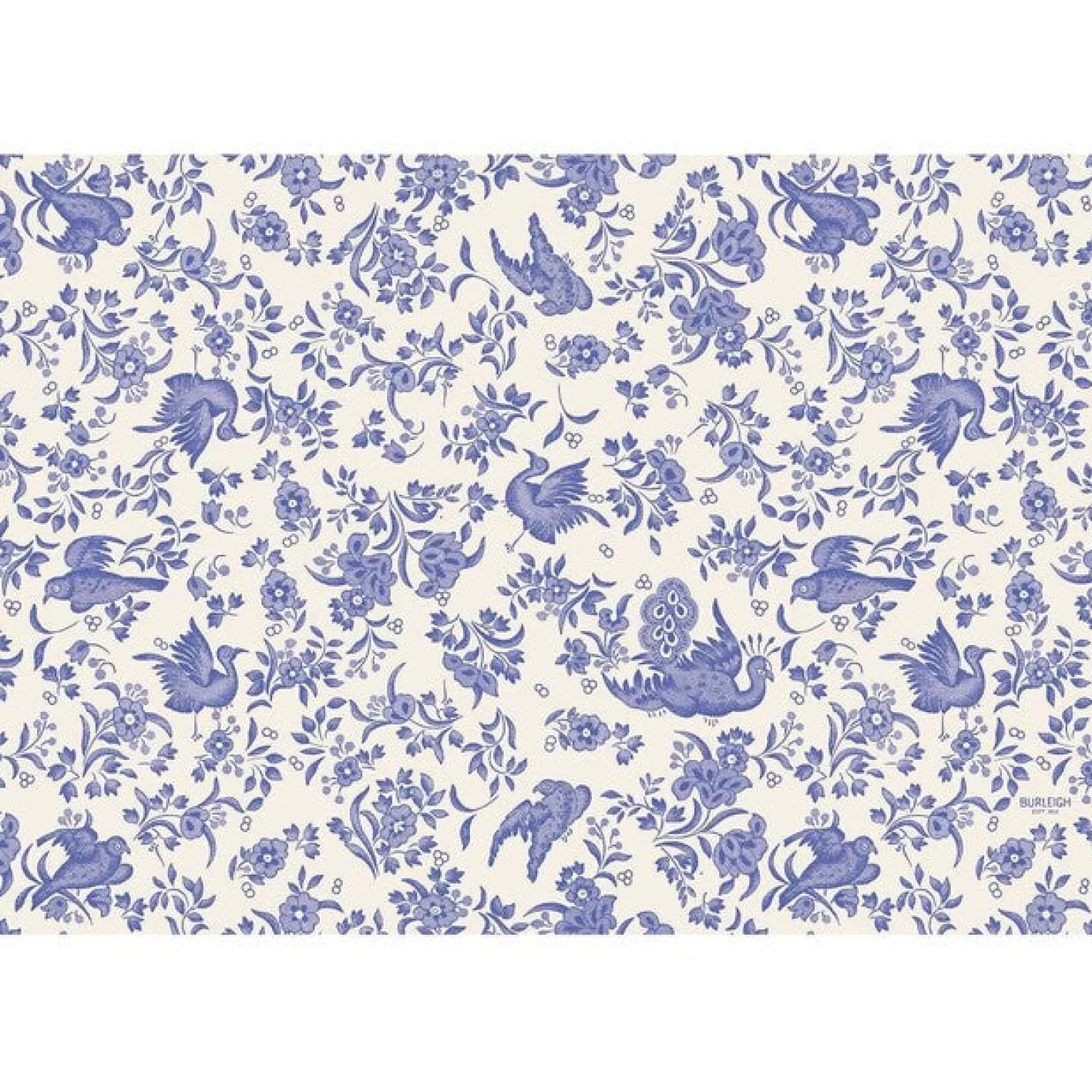Burleigh Blue Regal Peacock Pad of 24 Paper Placemats
