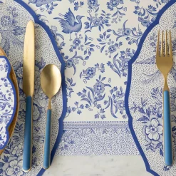 Burleigh Blue Regal Peacock Pad Paper Table Runner