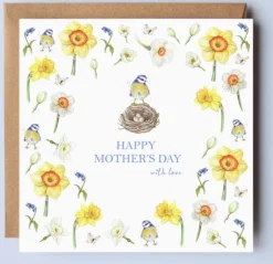 West Country Designs Blue Tits & Daffodil  Mother's Day Card