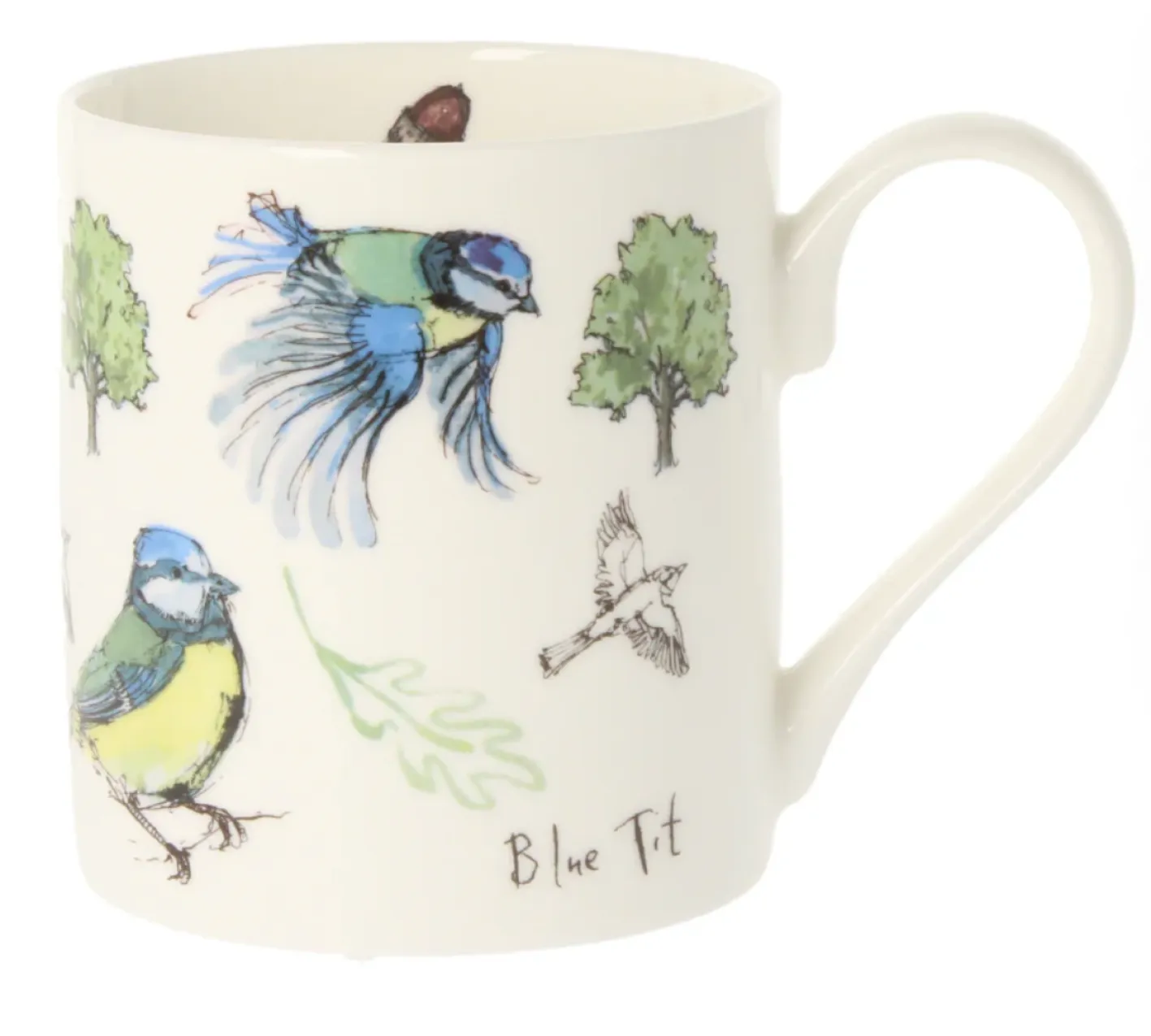 Mclaggan Smith 5 Blue Tits Bone China Mug