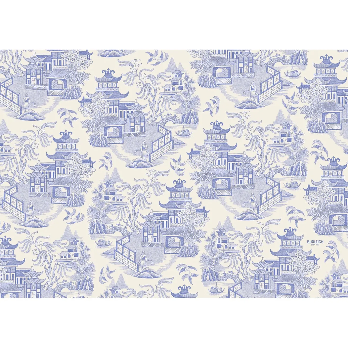 Burleigh Blue Willow Pad of 18 Paper Placemats