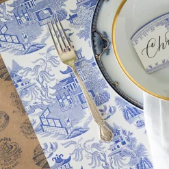 Burleigh Blue Willow Pad of 18 Paper Placemats