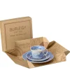 Burleigh Blue Willow Teacup and Saucer 3 PC Boxed Set