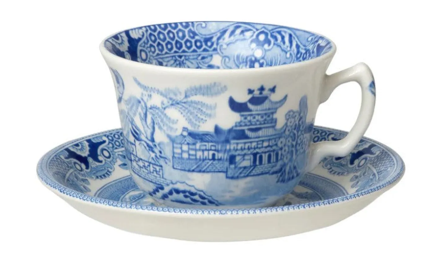 Burleigh Blue Willow Teacup and Saucer