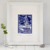 Lucky Lobster Boat Print Mounted