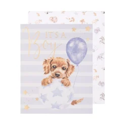 Wrendale Designs Bouncing Boy - It's a Boy Greetings Card