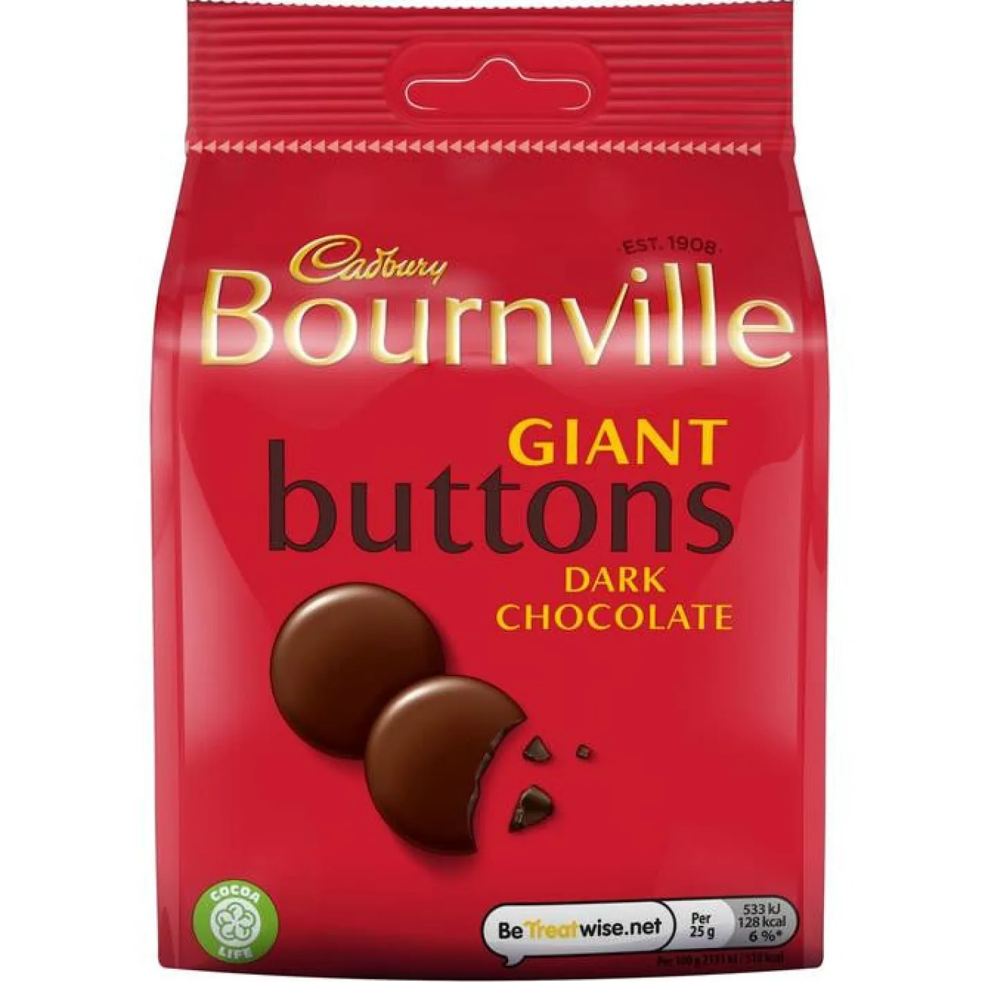 Cadbury Bournville Giant Buttons Dark Chocolate