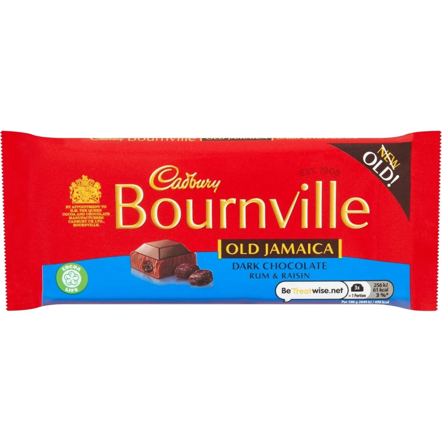 Tea & Biscuits Bournville Old Jamaica Dark Chocolate Bar 100g