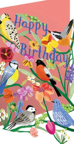 Roger La Borde Bright Birds, Birthday Laser Greeting Card