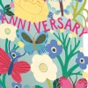 Roger La Borde Bright Butterflies Happy Anniversary Laser Greeting Card