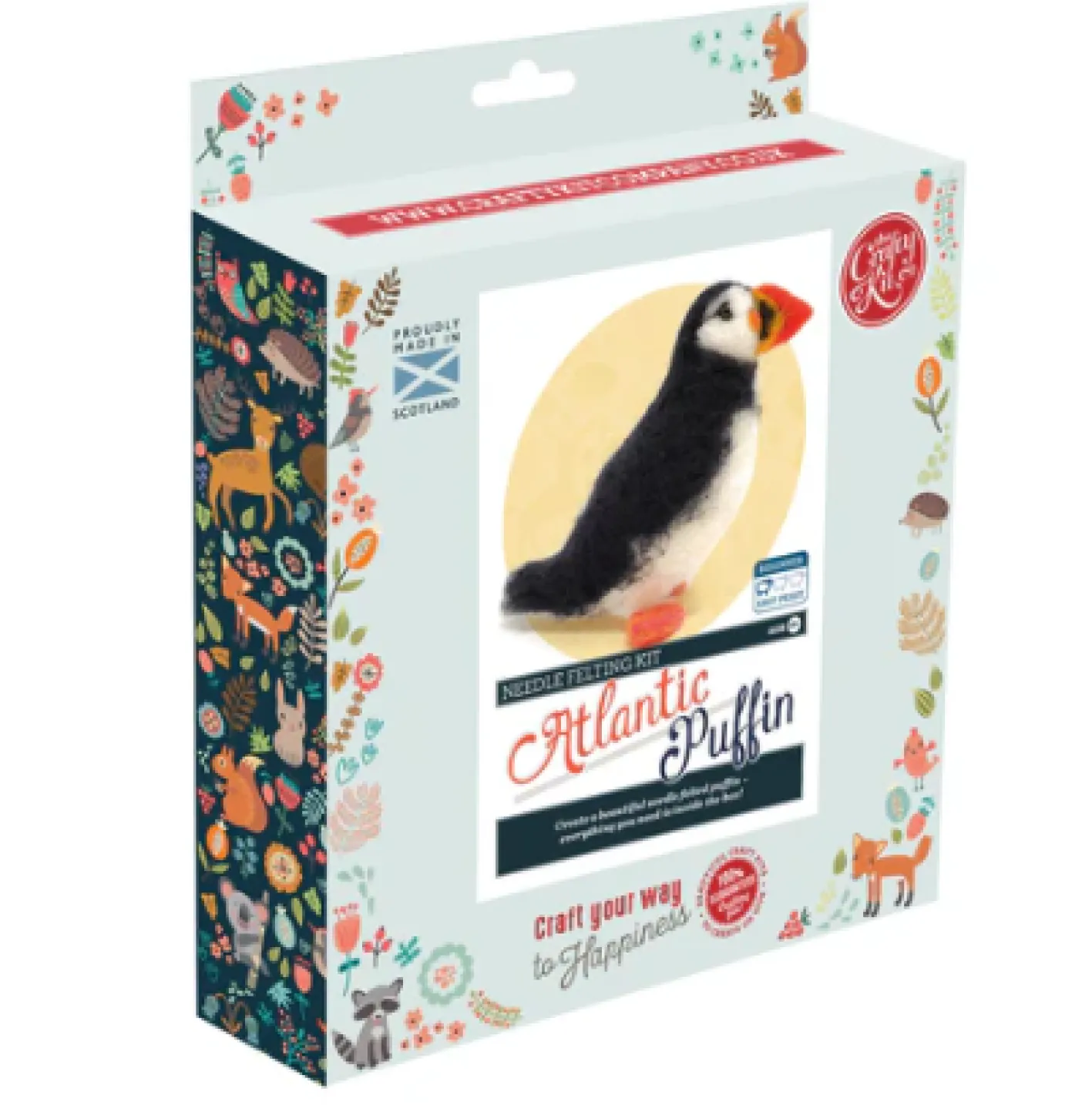 The Crafty Kit Co. British Birds - Atlantic Puffin Needle Felting Kit