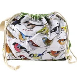 Emma Ball British Birds Drawstring Cotton Bag