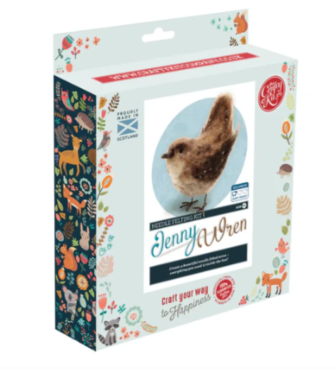 The Crafty Kit Co. British Birds - Jenny Wren Needle Felting Kit