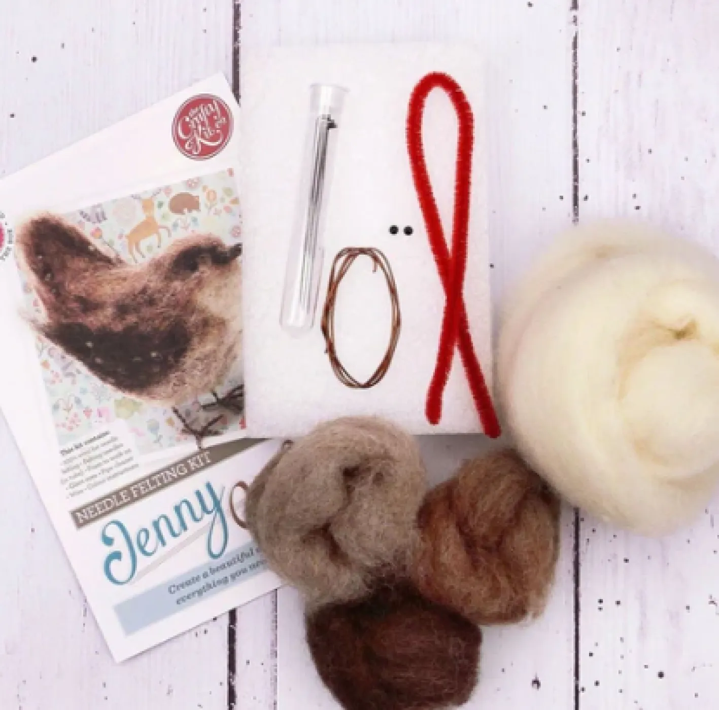 The Crafty Kit Co. British Birds - Jenny Wren Needle Felting Kit