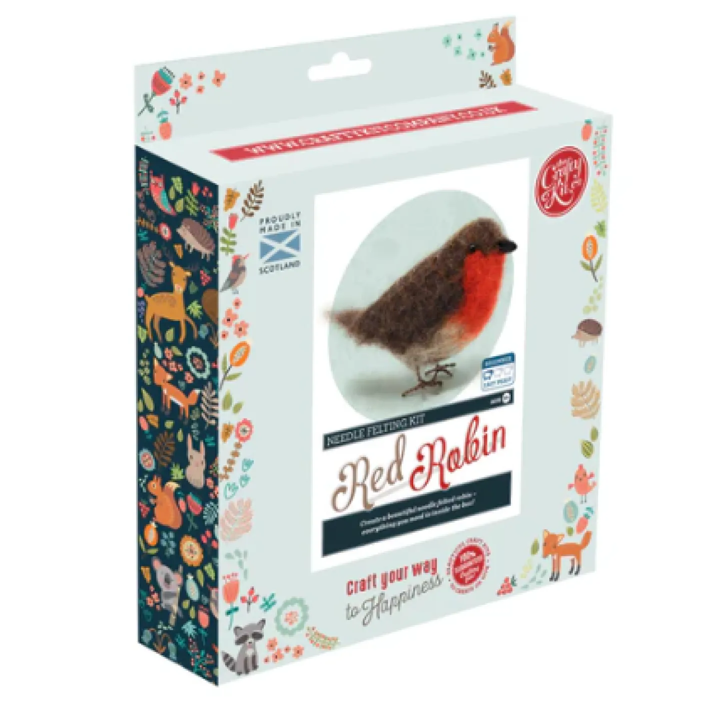 The Crafty Kit Co. British Birds - Red Robin Needle Felting Kit