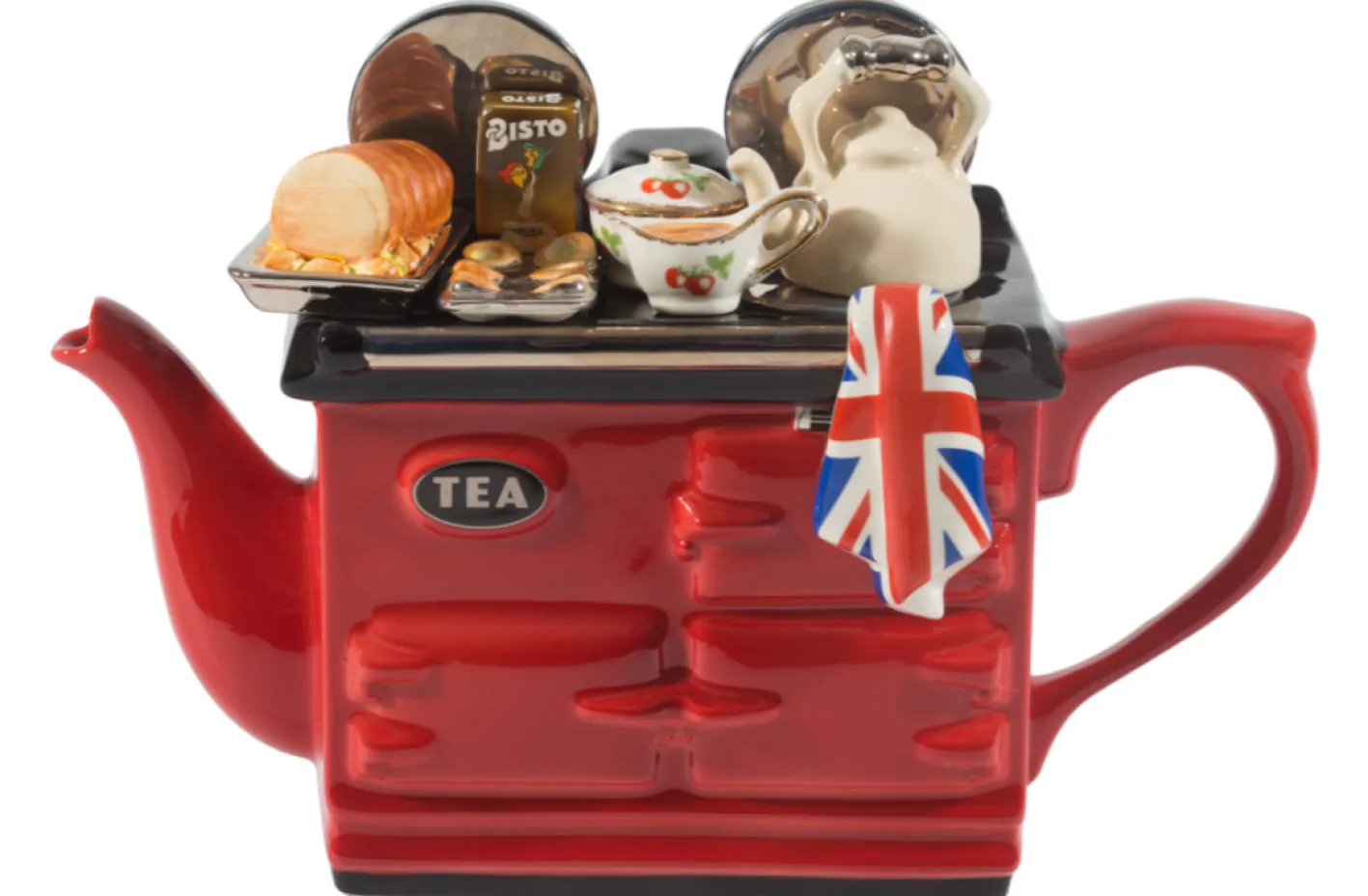 Ceramic Inspirations British Roast Dinner Large Aga Teapot - Red