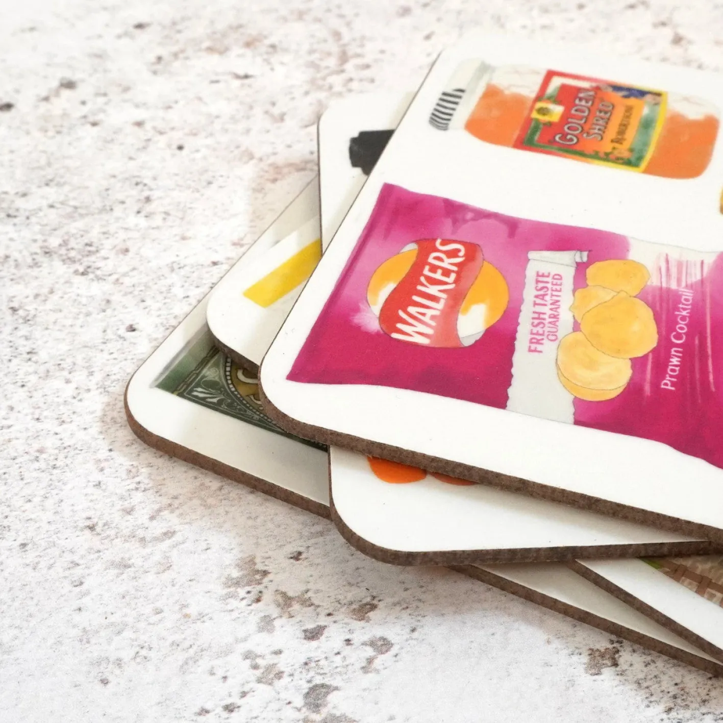 Corinne Alexander British Store Cupboard Coaster Set by