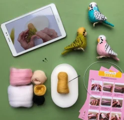 Bergin & Bath Buddy the Blue Budgie Needle Felting Kit