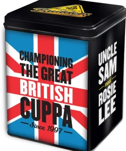 Tea & Biscuits Builders Union Jack Teabags Caddy 80ct