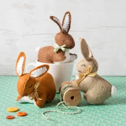 Corinne Lapierre Bunnies Wool Mix Felt Craft Kit