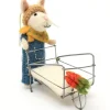 Amica Felt Bunny with Wheelbarrow Felt Decoration