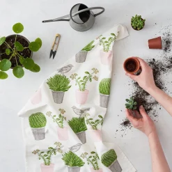Thornback & Peel Cactus & Bird Tea Towel