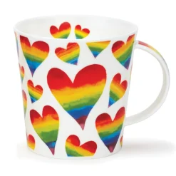Dunoon Cairngorm Rainbow Hearts Mug