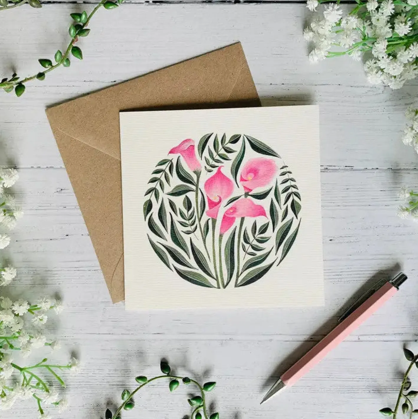 Becky Amelia Calla Lilies Greeting Card