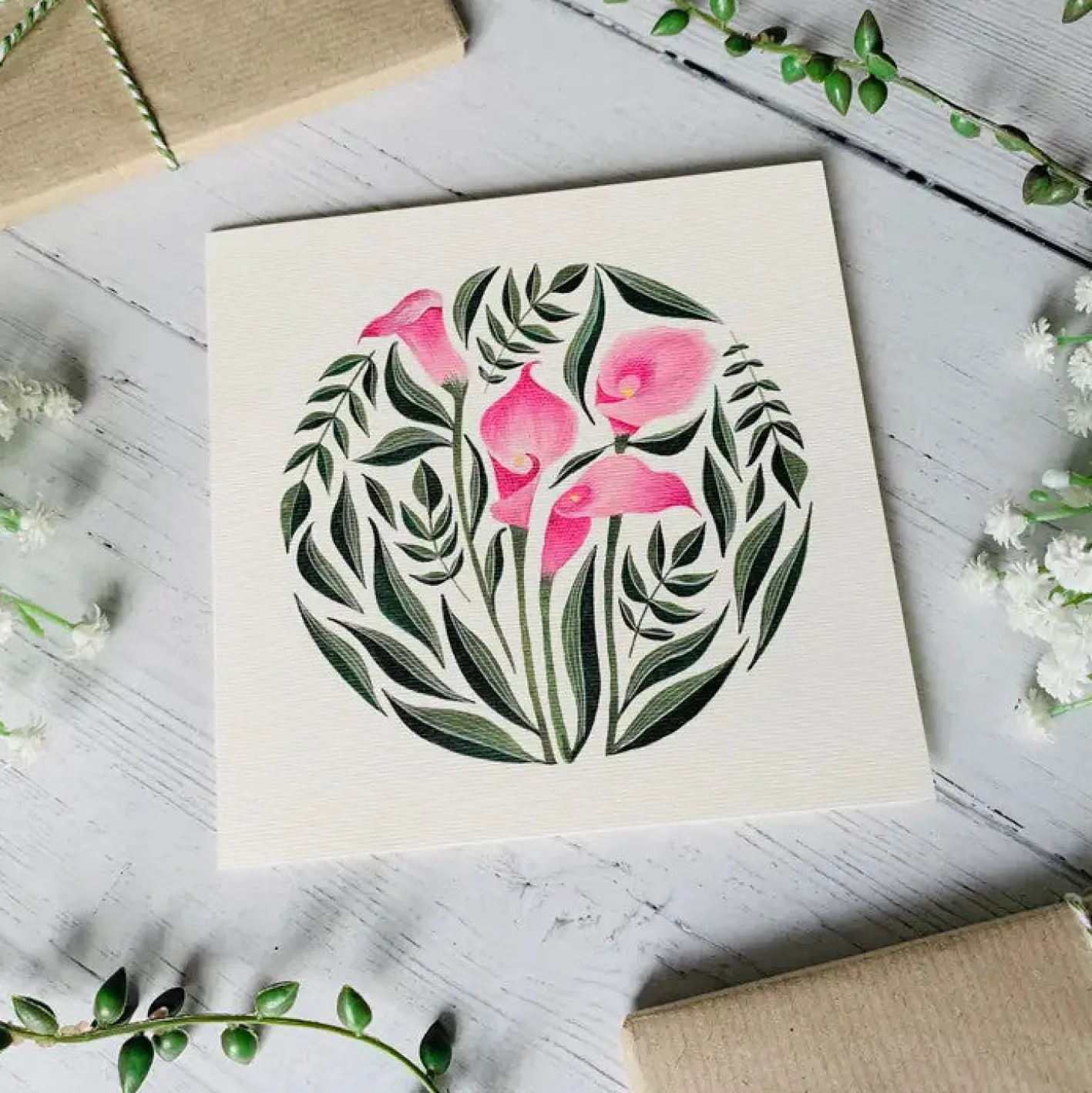 Becky Amelia Calla Lilies Greeting Card