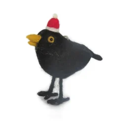 Amica Felt Calling Black Bird Felt Decoration